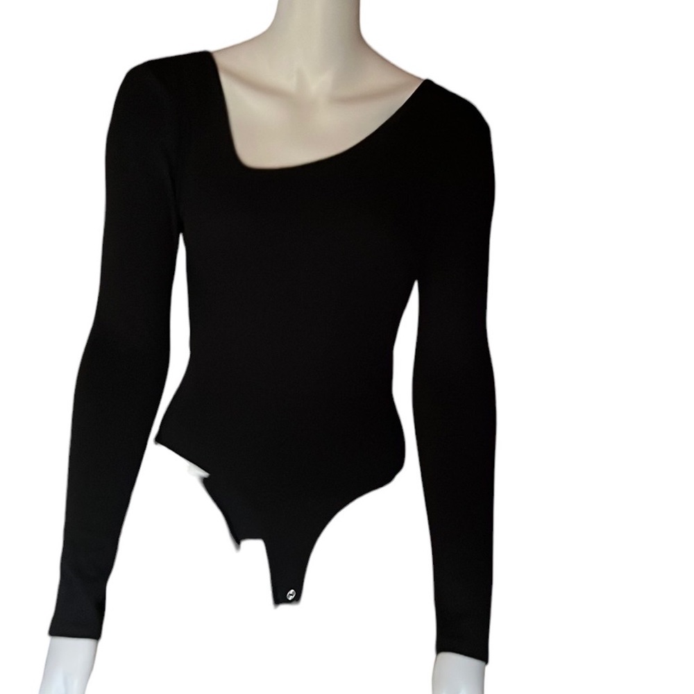 7 For All Mankind Asymmetrical Ribbed Bodysuit - Size M